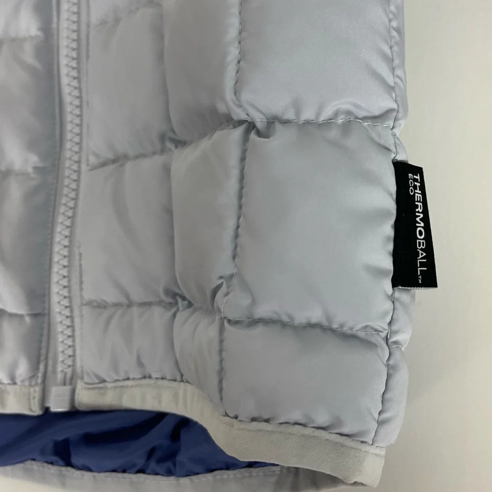 NEW North Face Infant Reversible Coat Zip Hooded Dusty Periwinkle 3-6 Month - Picture 3 of 11